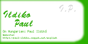 ildiko paul business card